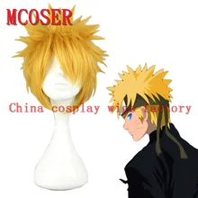 MCOSER Наруто-Узумаки Наруто Косплей Короткие Аниме Лолита Парики синтетические волосы вечерние Полный парик моды