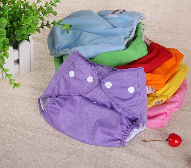 (100pcs/lot) Washable Solid Color Baby Diaper Breathable Waterproof