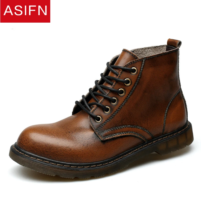 

ASIFN Men Boots EU and US Male Military Male Leather Work Botas Hombre Winter Models The Tooling Safety Shoes Man