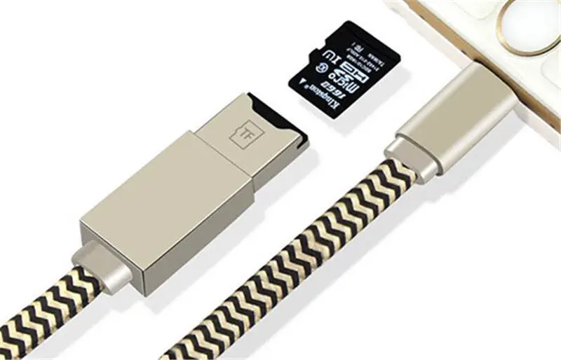 External U font b Disk b font Data Charging Cable Silver 2 in 1 TF Micro