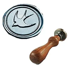 Mdlg винтажный Ласточка на заказ изображение логотип Свадебное приглашение воск уплотнение штамп для опечатывания палисандр ручка набор