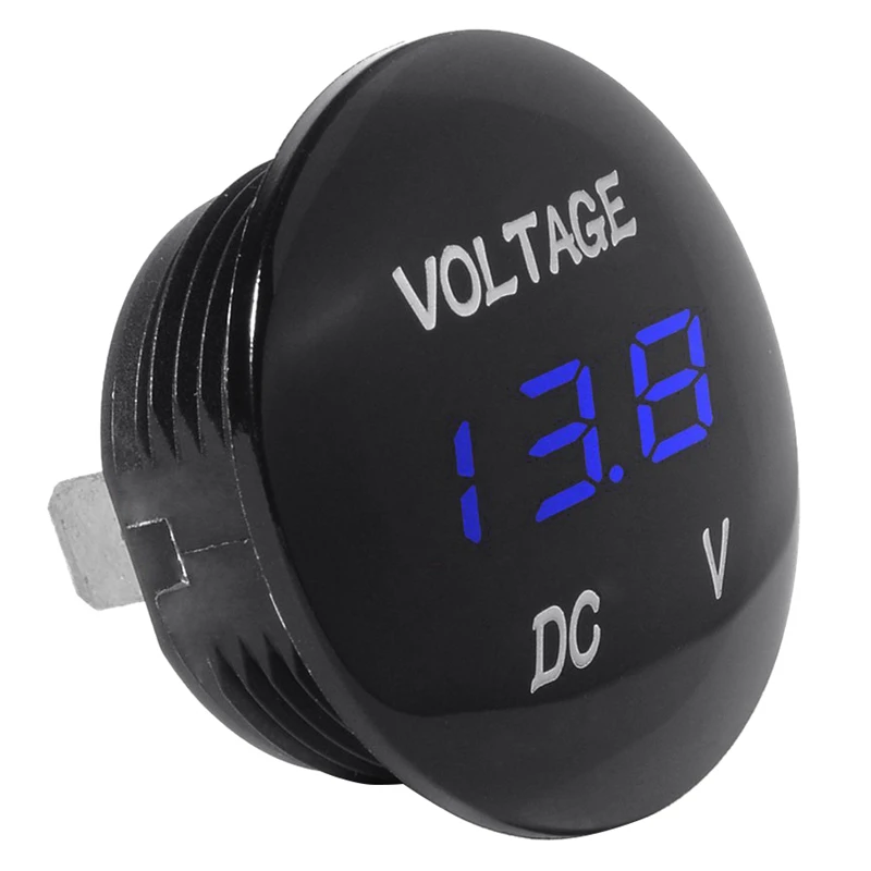 

12V-24V DC Voltmeter Car Monitor Motorcycle LED Red Waterproof Voltmeter