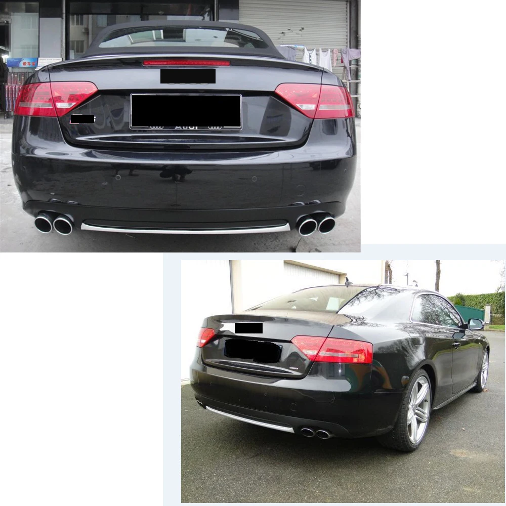 Чёрного матового PU задний бампер диффузор для Audi A5 купе Стандартный только 2008 2011