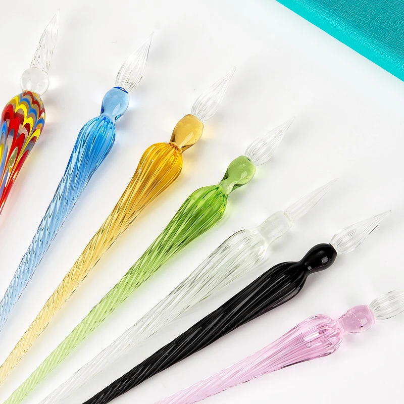 Buy Free Shipping Handmade Glass Dip Pen Black Signing