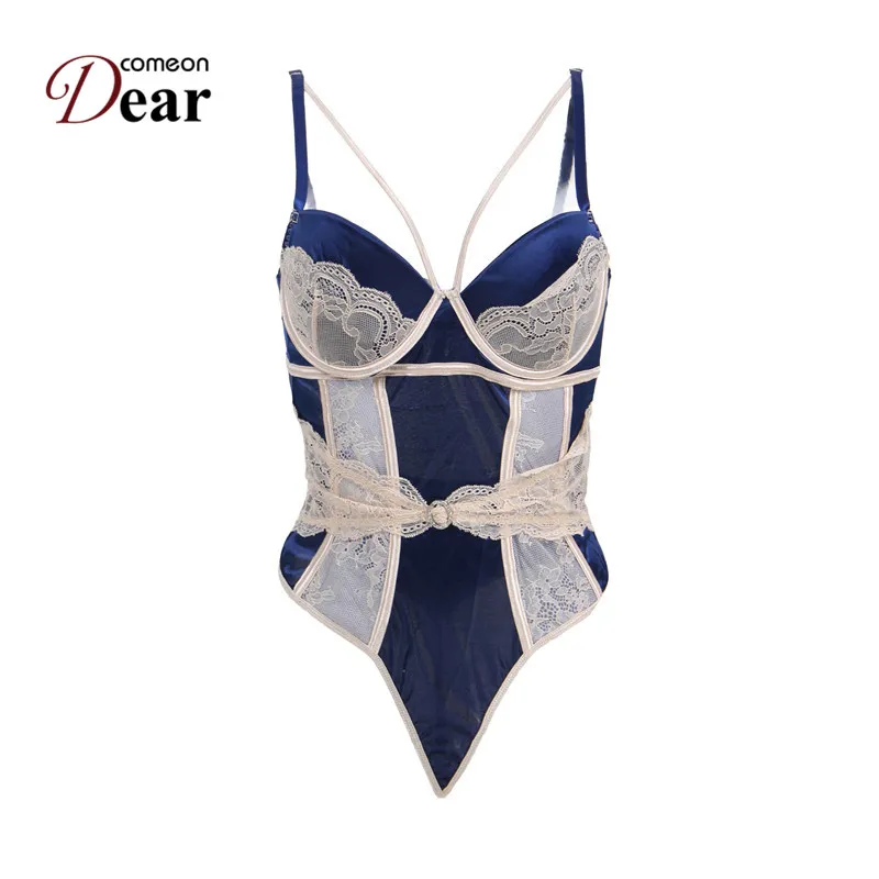 Comeondearポルノ女性セックスヌードテディランジェリー良い品質テディランジェリーパッチワークエロ前戯プラスサイズテディRK80188