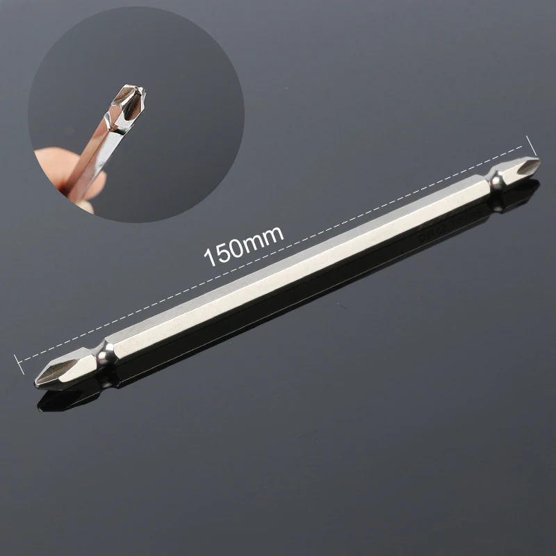 

1pcs 150mm Ph2 Phillips Screwdriver Bits 1/4" Hex Shank Impact Dual Ended Screwdriver Drill hilips Magnetic Screwdriver Bit