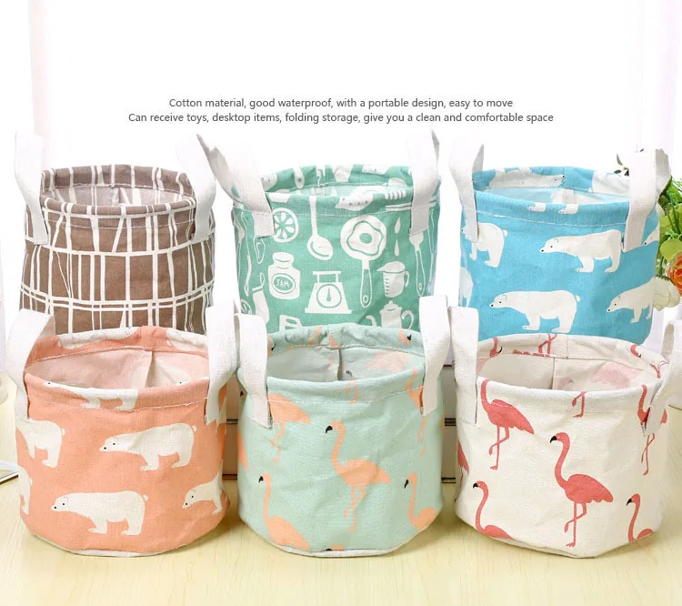 2018 Cotton And Linen Storage Basket For Storing Toys, Canvas Storage