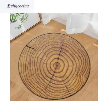

Free Shipping Wood Grain Round Non-Slip Absorbent Rug Mat Bath Mat Area Rug for Living Room Bedroom Floor Carpet Tapete Infantil
