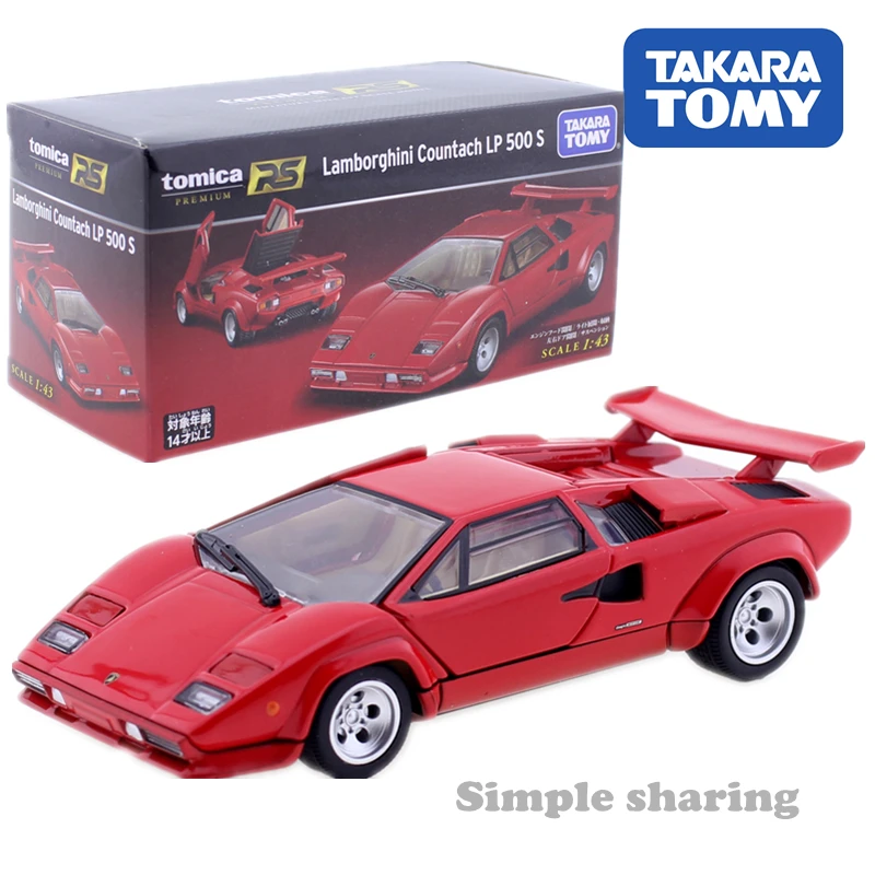 Tomica Premium RS Lamborghini Countach LP 500 S масштаб 1:43 спортивный автомобиль Takara TOMY литая металлическая модель новые игрушки
