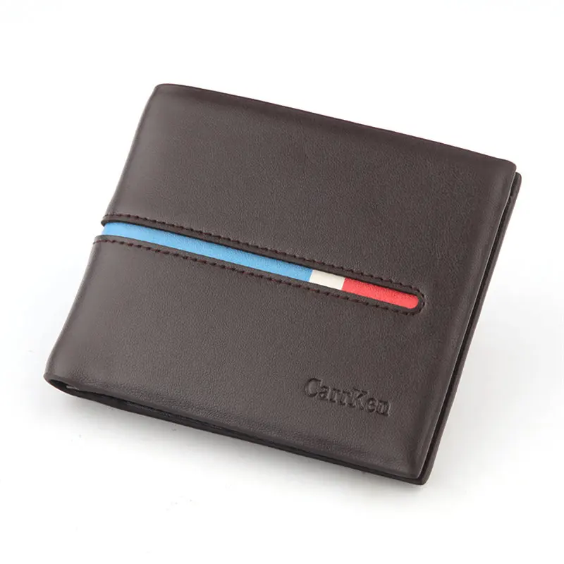 

CarrKen 2019 New Men Wallets Fresh Fishon Designer's Purse Men Brand striped Card purse Mens Wallet Wholesale price