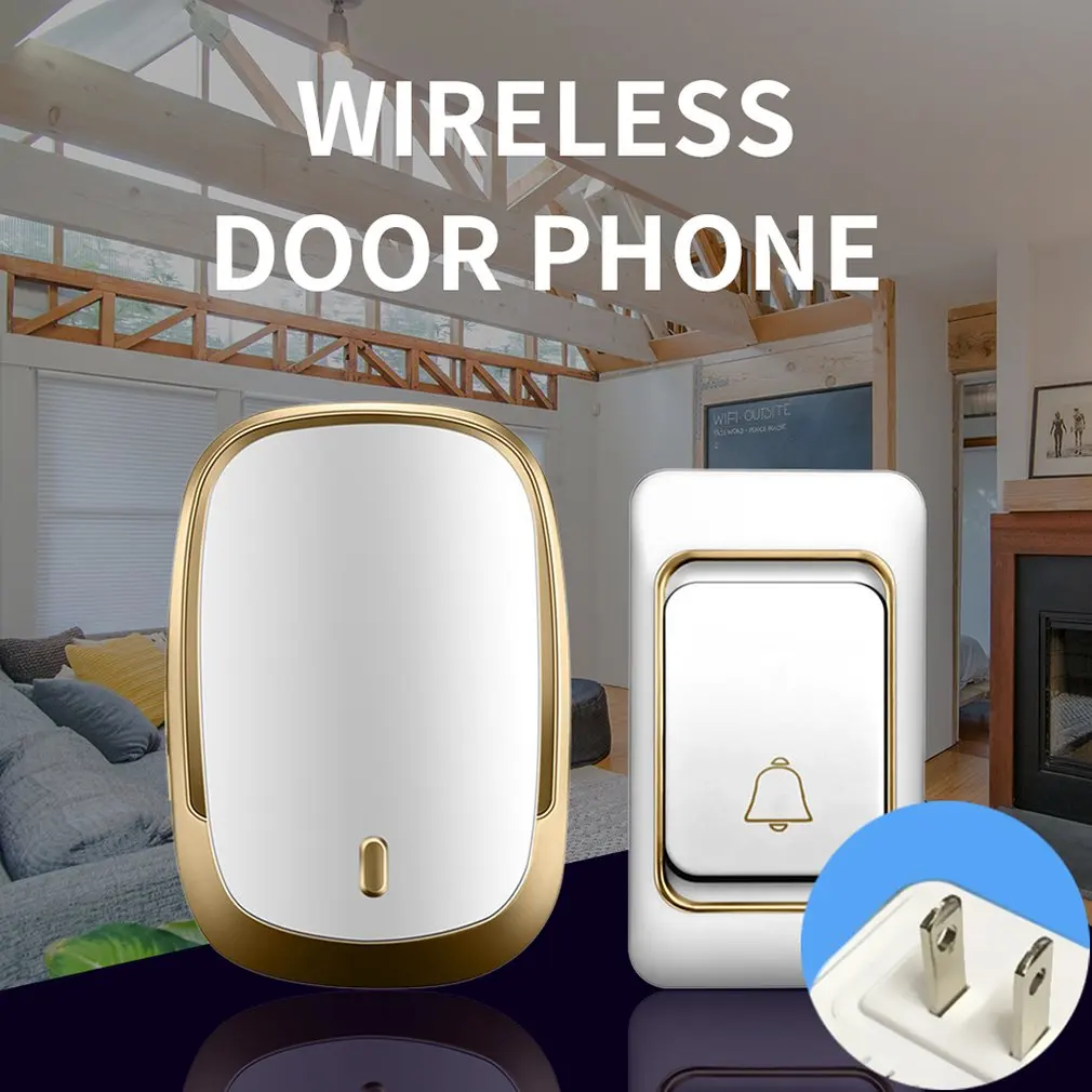 

Wireless Smart Music Doorbell Electronic Door Bell With 36 Tune Song Smart Shop Business Welcome Anti-Theft Device