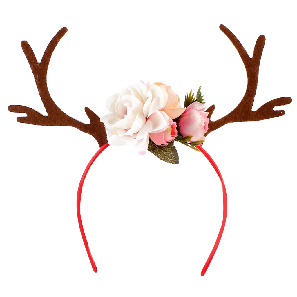 Hot Adult Kid Christmas Deer Antlers Costume Ear Party Hair head band Prop for Hen Stage Girl Night Out Party Decor Favor Gift