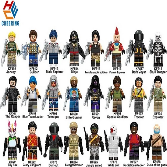 

KF6058 KF6038 KF6050 X0228 Se't Sale Building Blocks Fortress night Builder Explorer Female Dolls Figures Bricks Toys for Kids