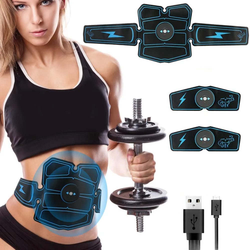 Abdominal Muscle Stimulator ABS Home Gym EMS Vibration Fitness Massager Electroestimulador Muscular Trainer Toner Toning Belt (7)