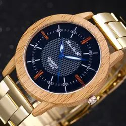 CCQ Новинка 2019 года повседневное природа деревянные часы минималистичные часы бамбукового сплава Вольфрам сталь Ремешок Модные 20 *
