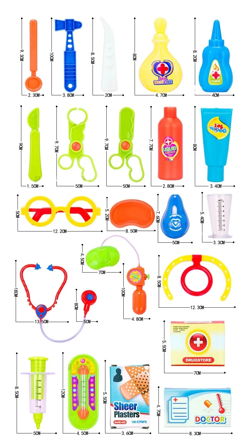 30 шт./компл. детский игровой дом игрушки доктора игровые наборы для ребенка модель ящика для инструментов медицинская грудь детские образовательные игрушки