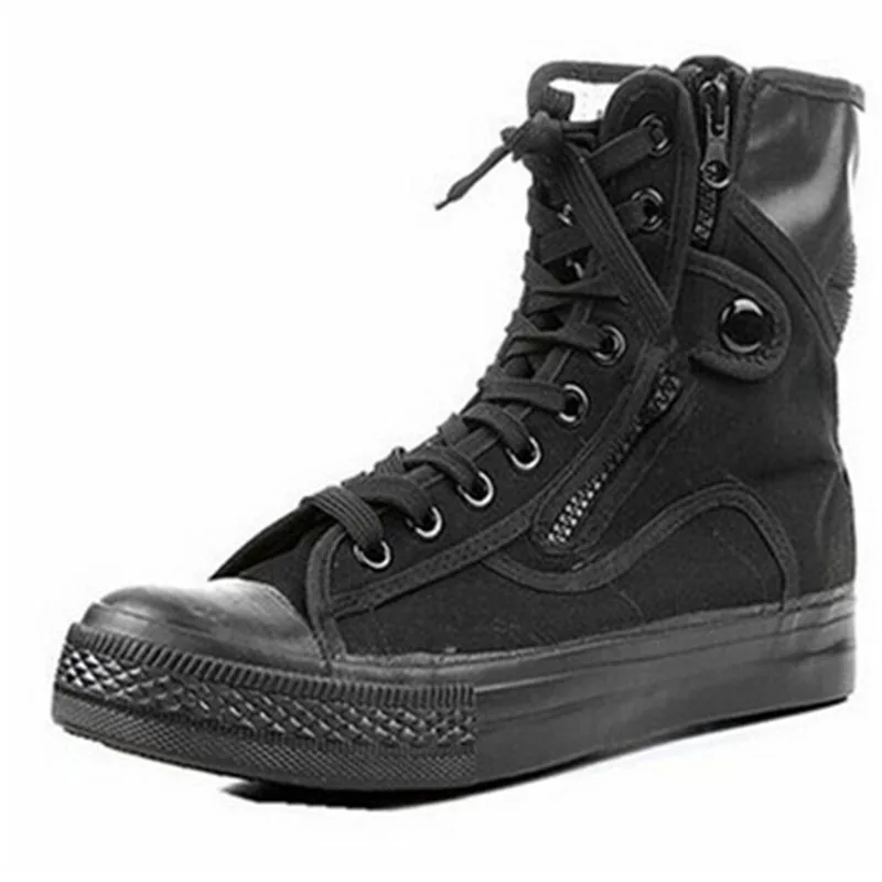 Summer font b Men s b font Outdoor Breathable Canvas Army Combat Hiking font b Boots