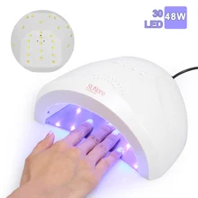 48 Вт Светодиодный УФ-светильник для ногтей, сушилка для маникюра, гель для отверждения, белый светильник, нагреватель, машина для маникюра, живопись, салонные инструменты, набор