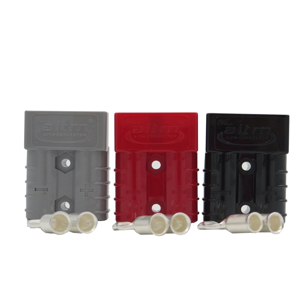 

1SET X 50A 600V SH50 Power Connector Plug two pole Contacts Black Color Two Pole Double pole Solar Caravan Boats RV