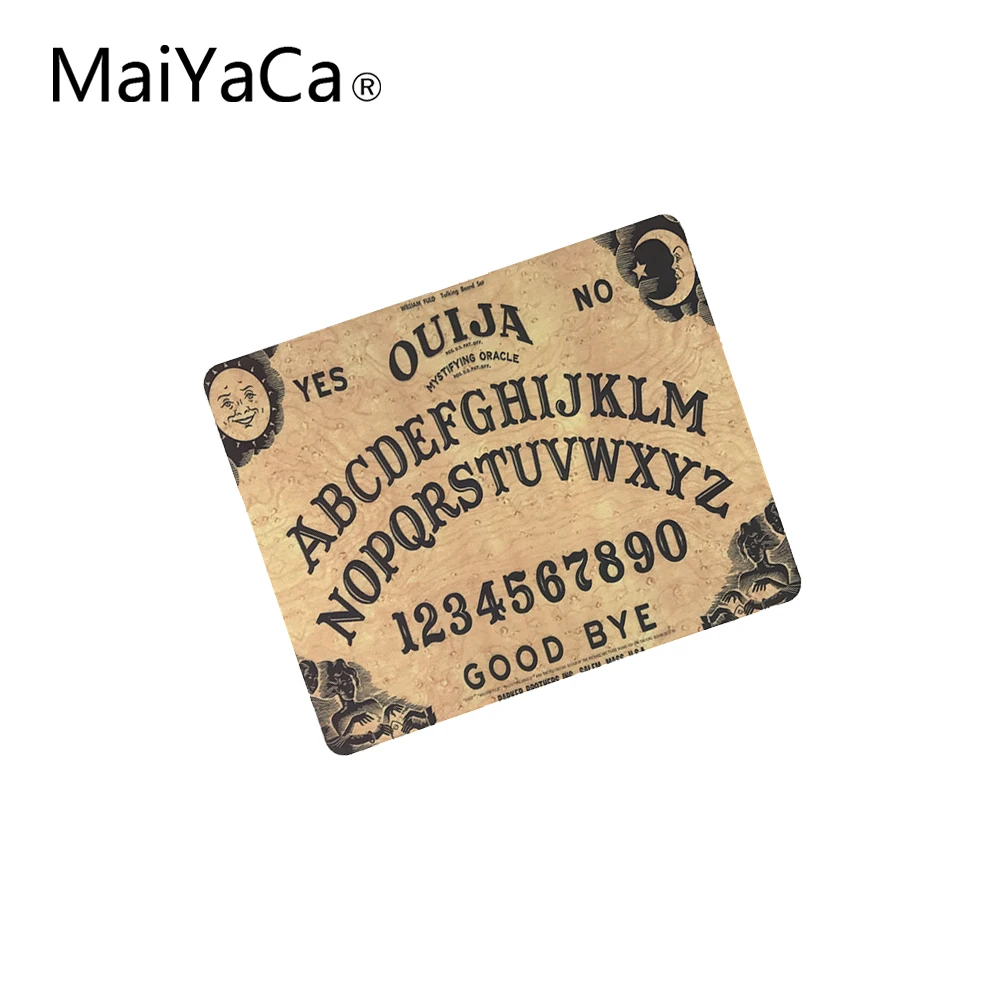 MaiYaCa топ продаж роскошные печати Ouija доска пользовательские кожи Нескользящие прочный резиновый коврик для мыши ПК оптическая мышь