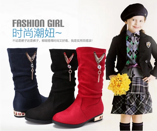 Weoneit/Новинка года; зимние детские ботинки; кожаные ботинки для девочек в Корейском стиле; модные детские ботинки для принцессы; Размеры 26-37