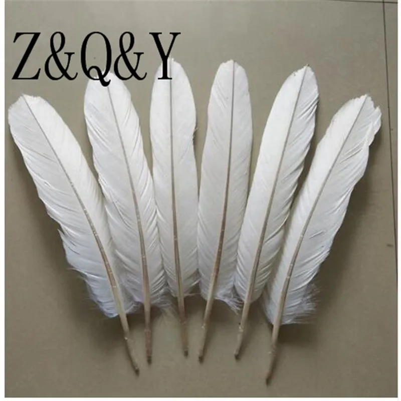 Z & Q Y Природный 10 отбеливать 40 45 см и 50 Eagle Wings перья DIY производство вентилятор