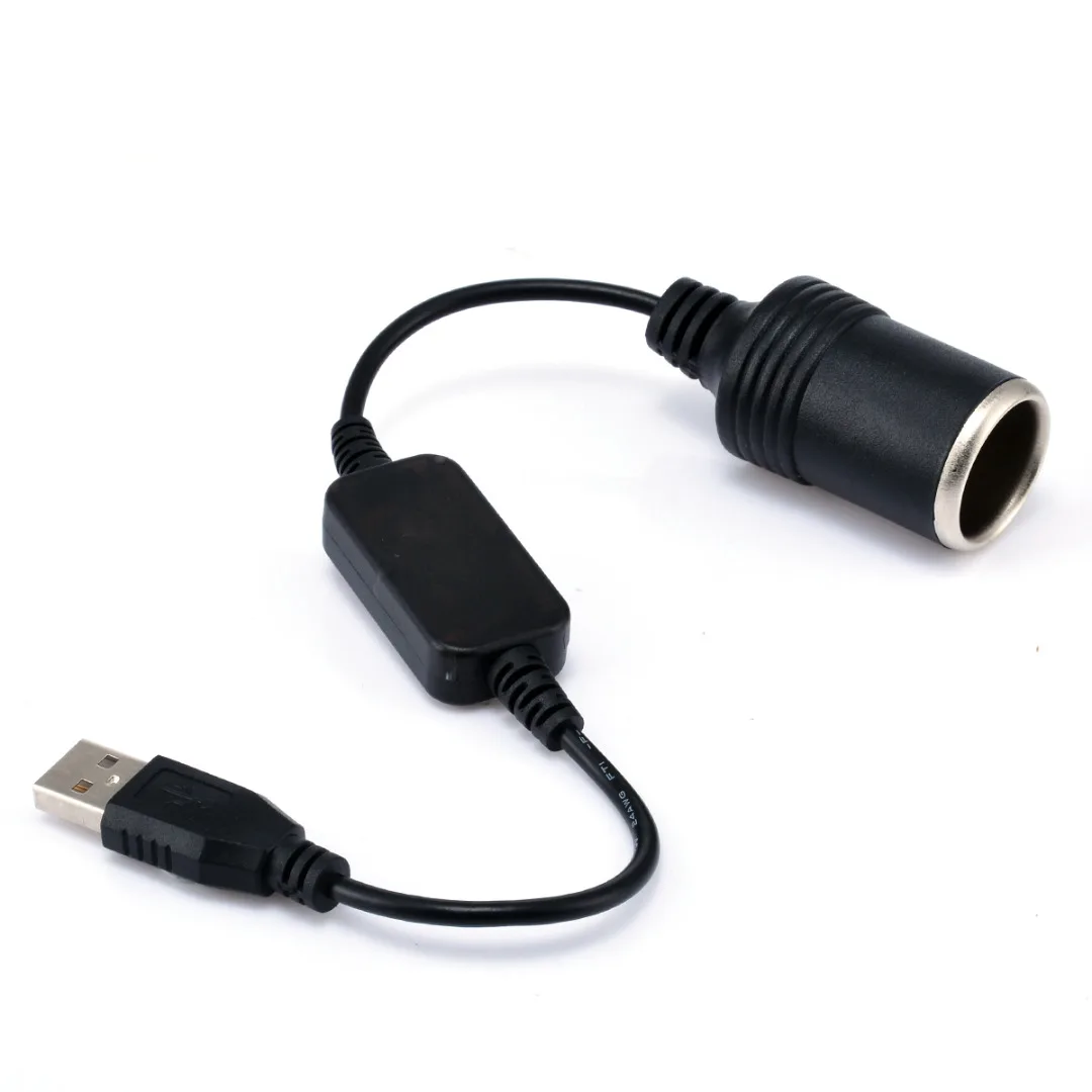 Mayitr 1pc 5V 2A USB To 12V 8W Cigarette Lighter Socket USB Male to Female Cigarette Lighter Adapter Converter FOR Car