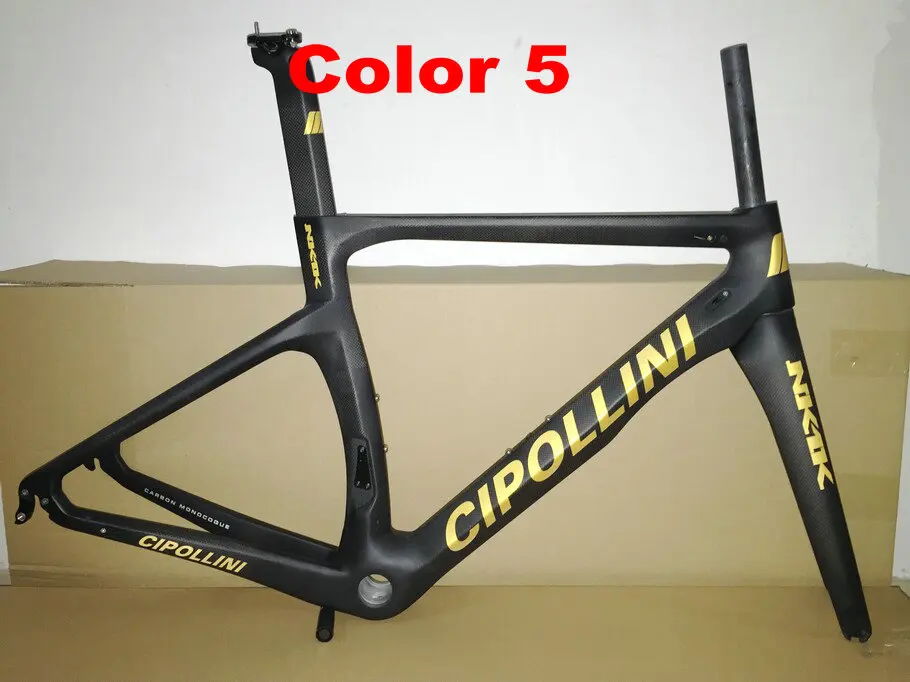 Top 1K/3K Carbon Cipollini NK1K Frame Red Carbon ROAD Bike/Bicycle Frameset + Red Carbon Road Handlebar 14