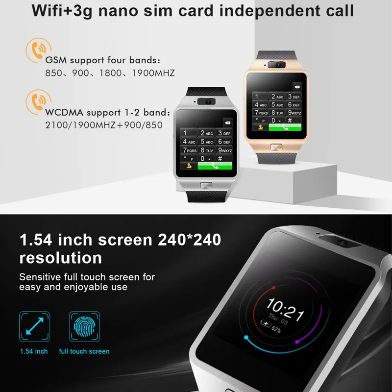 Умные часы с Bluetooth мужские 3G Wifi Sim карта Smartwatch камера 4G Rom 512M Ram умные для женщин