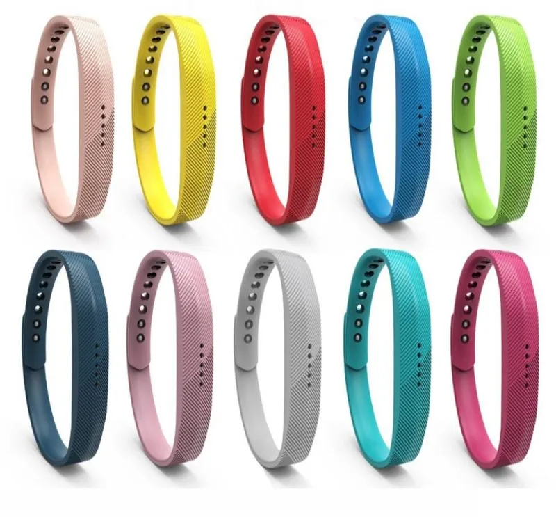 Для Fitbit Flex2 12 Цвета силиконовый чехол для лучезапястного сустава Браслет ремешок