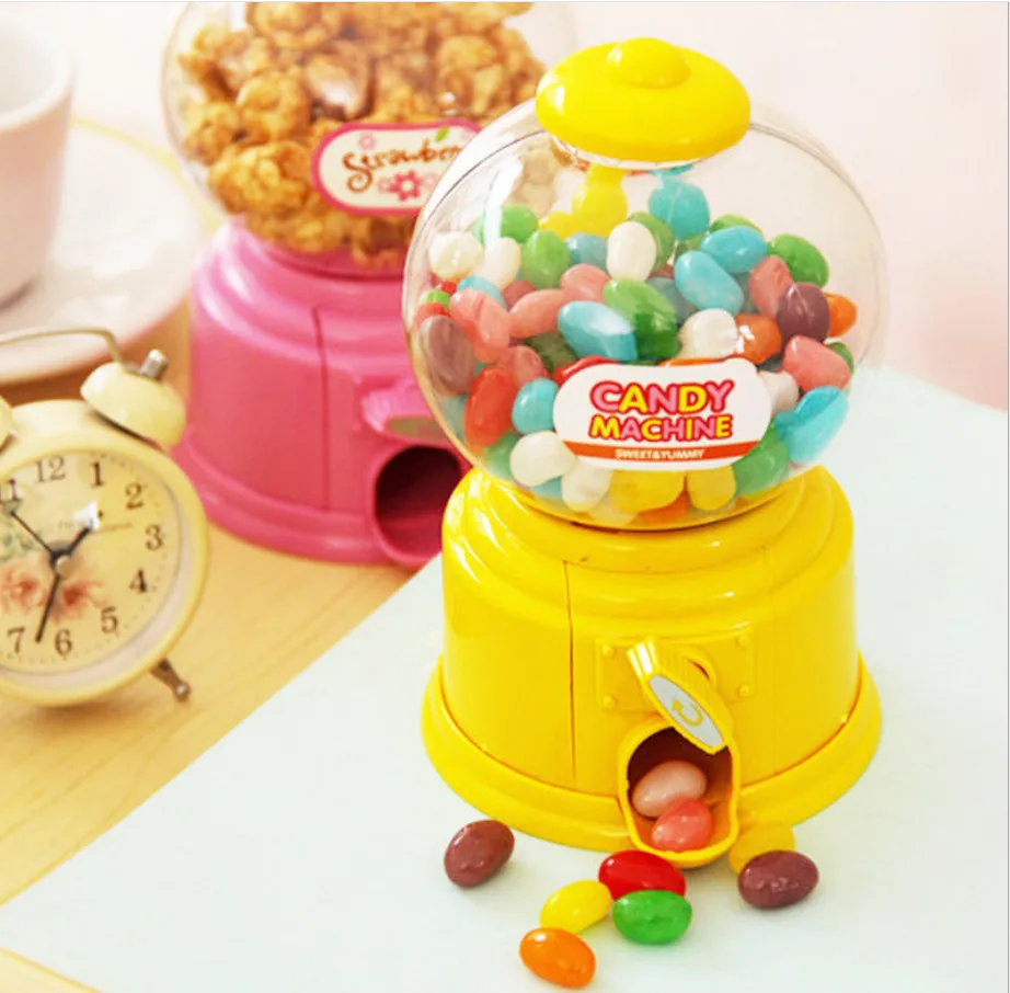 

Cute Sweets Mini Candy Machine Bubble Gumball Dispenser Coin Bank Kids Toy Worldwide sale Money Saving Box Baby Gift Toys