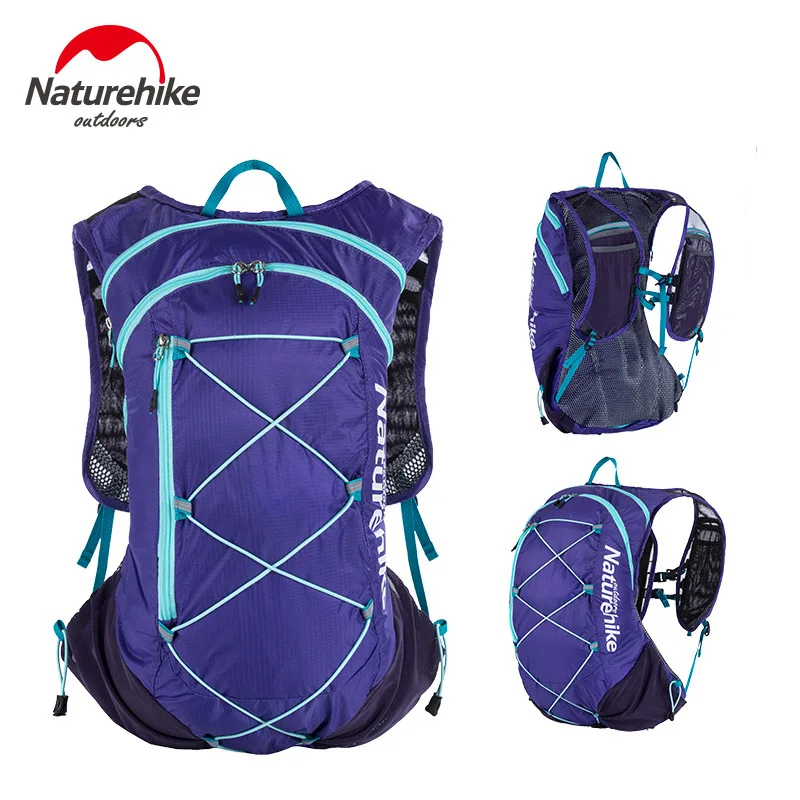 Naturehike унисекс Легкий Рюкзак, Сумка для кемпинга, водонепроницаемая велосипедная сумка, сумка для бега, сумка на плечо, нейлоновый рюкзак - Цвет: Purple