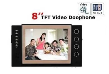 

8"color video door phone monitor with SD card DECK,recording,taking photo ,video function home security intercom monitor instock