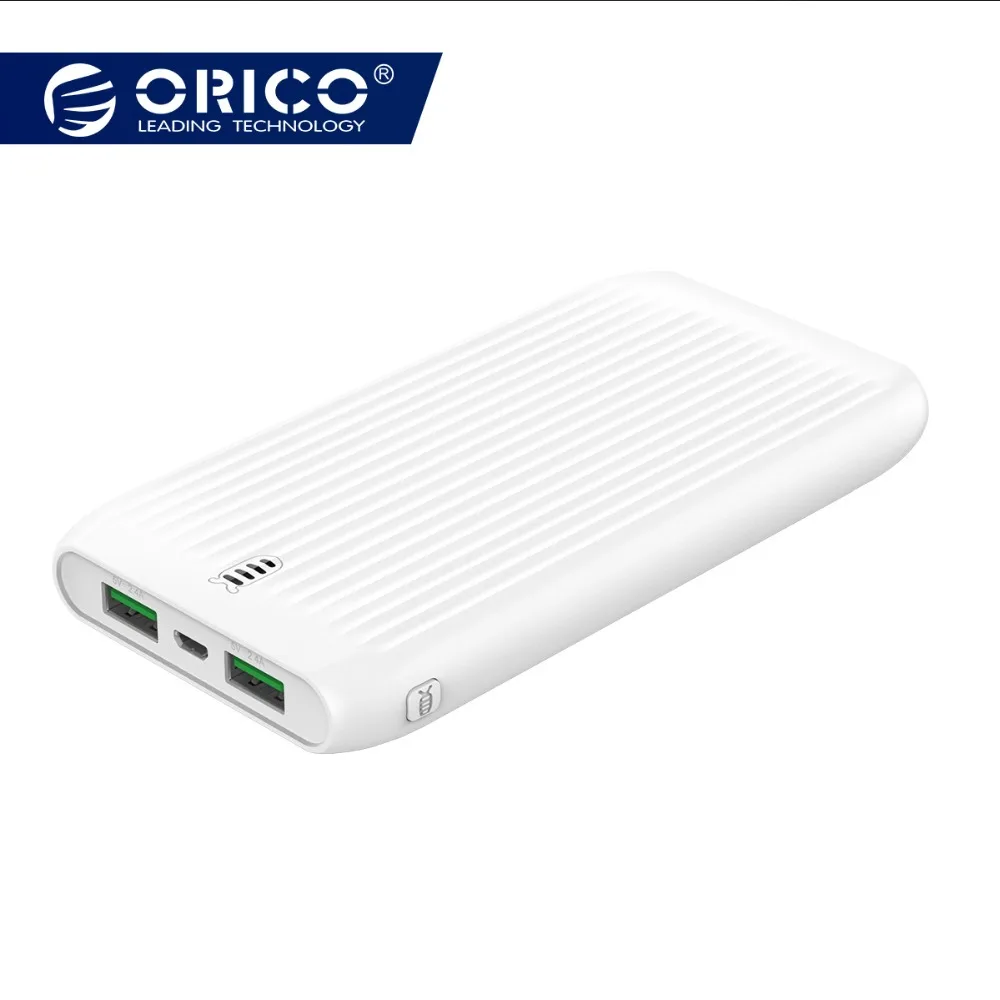 

ORICO 10000mAh Large Capacity Slim Power Bank Dual USB External Battery Pack Powerbank Poverbank Charger for Xiaomi Mobile Phone