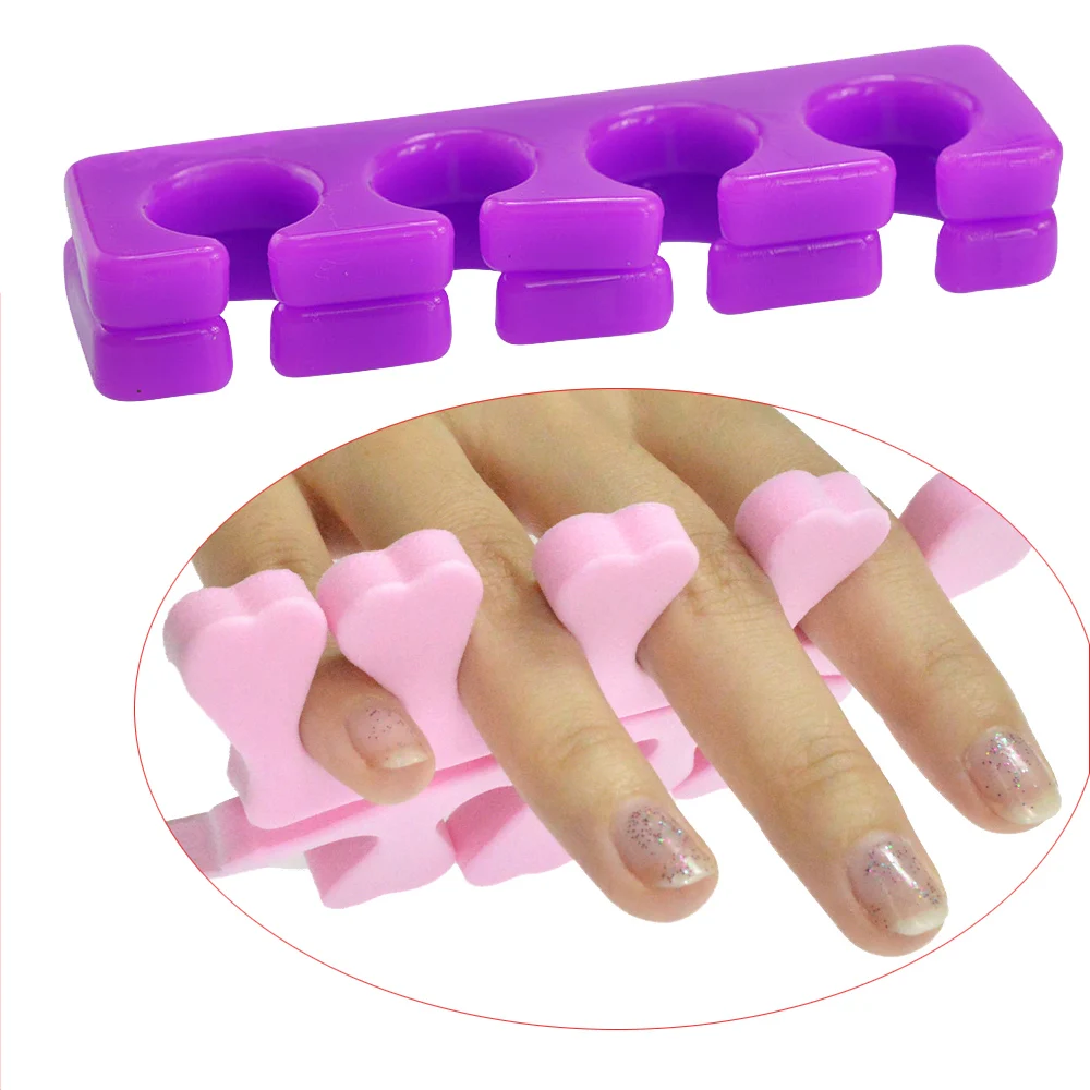2 шт многоразовые пластиковые разделители для пальцев ног/пальцев для маникюра, педикюра, маникюрного дизайна, салонные разделители для ног, инструменты для ухода за ногтями TR361