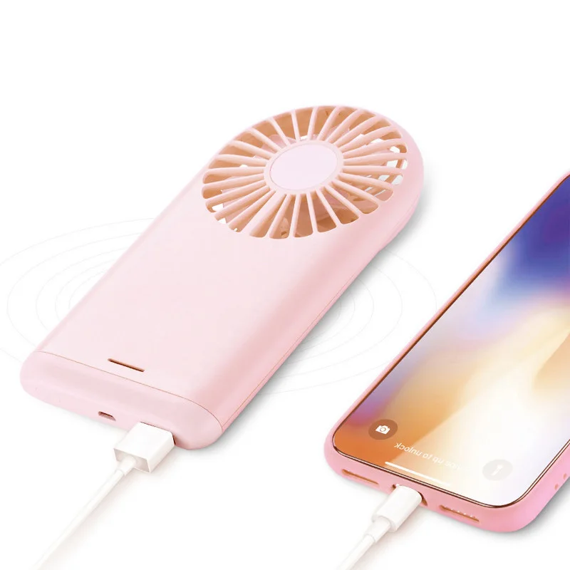 

5000mAh Multi-Function Ultra-thin Mini Fan Charging Treasure Fan USB Handheld Desktop Silent Fan