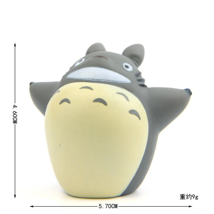 TOTORO mini Ghibli, милая аниме фигурка, пластиковая ПВХ Модель, украшение для дома, автомобиля, куклы, рождественский подарок, Комплект детских игрушек - Цвет: 5