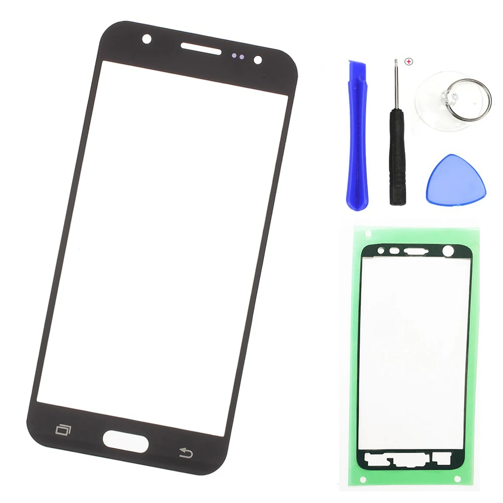 

Replacement Outer Glass Lens For Samsung Galaxy J5 2015 J500 J500F LCD Touch Screen Front Glass Outer Panel + Adhesive tools