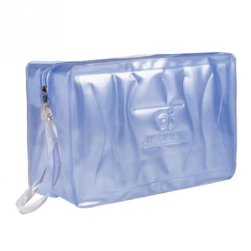 Прозрачный ПВХ Органайзер, сумка для купальника, для мытья полоскания, для хранения, для бассейна, пляжные сумки, для плавания, для спортзала, водонепроницаемая сумка - Цвет: Синий цвет
