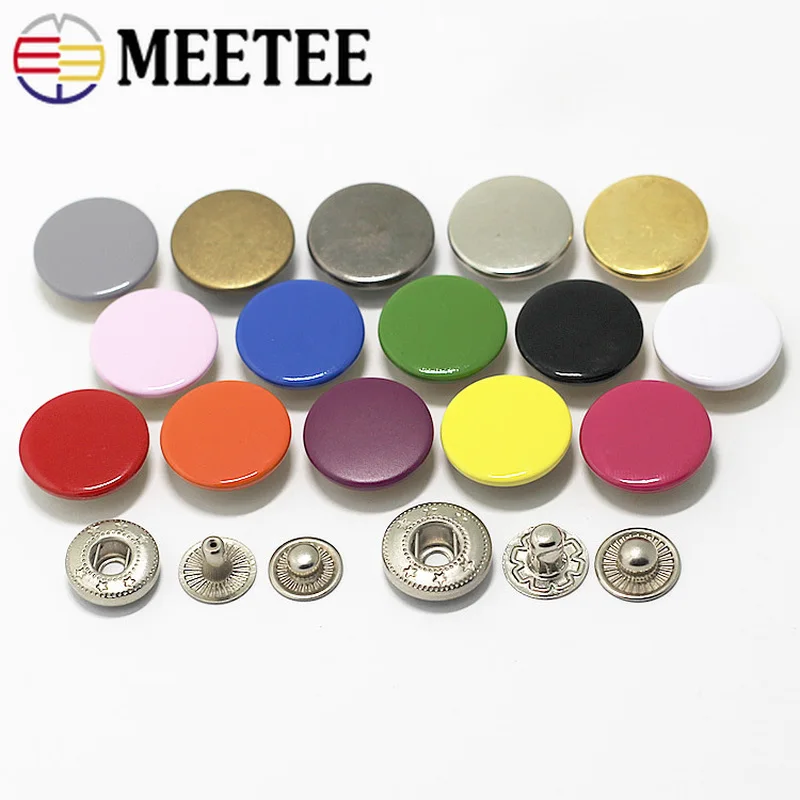

Meetee 20set 12/15/17mm Retro Snap Fastener Press Stud Buckle for Clothing Snap Buttons DIY Clothes Hand Sewing Accessories D3-6