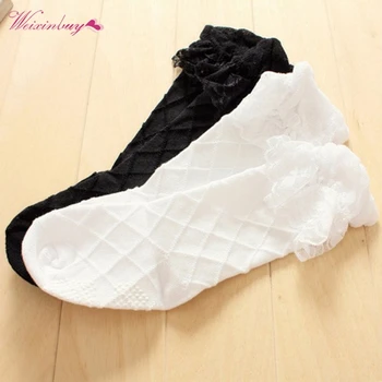 

Child Kid Girl Lace Stocking Thick Knee Length High Stockings Cotton Stocking 3-8Y Best Selling