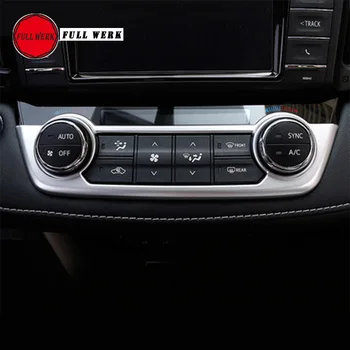 

ABS Car Styling AC Switch Control Panel Trim Decoration Cover Frame Sticker for RAV4 2016 2017 2018 Interior Moulding Accessory