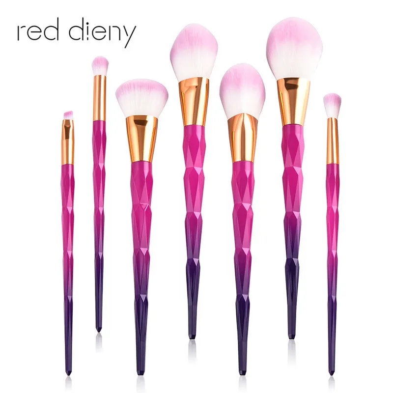 7/10pcs Unicorn diamond Makeup Brushes Set Powder Eyeshadow Brush Facial Foundation Cosmetic Makeup Brush Kit