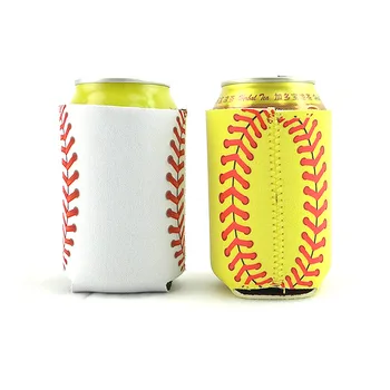 

Can Sleeve Eco-friendly Baseball Pattern Can Cooler Neoprene Can Holders 13x10cm 2 Colors Hot Sale wen6787