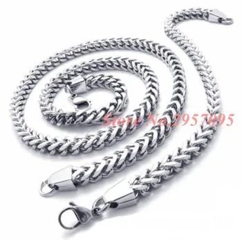 

New Arrivals Fashion Mens Silver Gold Color Stainless Steel Jewelry Set Bracelet Necklace Set Chain Wholesale