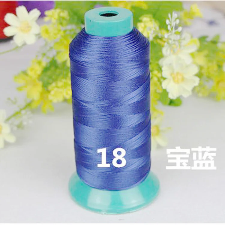 

Hige tenacity nylon thick Royal Blue Shining sewing thread 2400 yards 210D Suitable for canvas, curtains, sofa, shoes etc.
