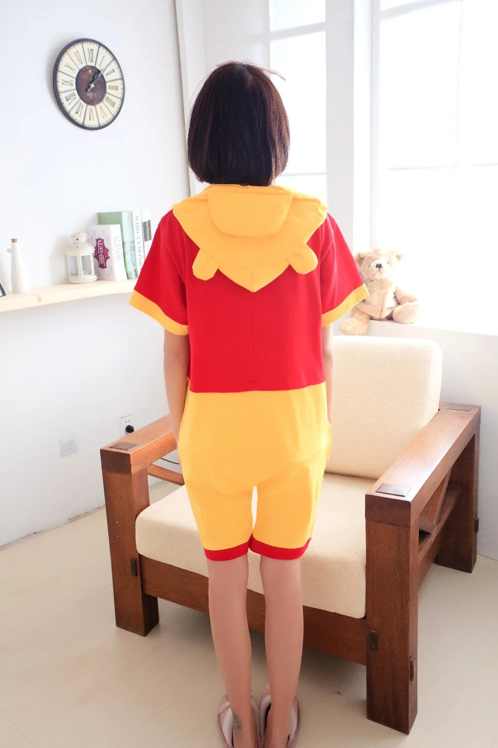 Anime-pajamas-Pooh-Bear-men-women-adult-short-sleeve-cotton-pajamas-cartoon-animal-summer-unisex-cosplay (1)