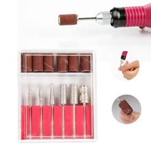 6 Pcs Nail Drill Bit Apparatus For Manicure Polishing Set Machine Electric Nail Art Smoothing Polisher Round Pointed Head Cutter