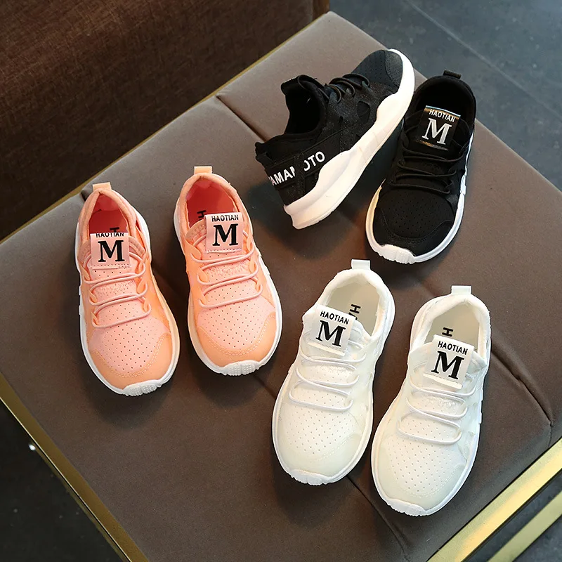 New Children Kids Casual Shoes Youth Boys Girls Mesh Breathable Shoes Slip on