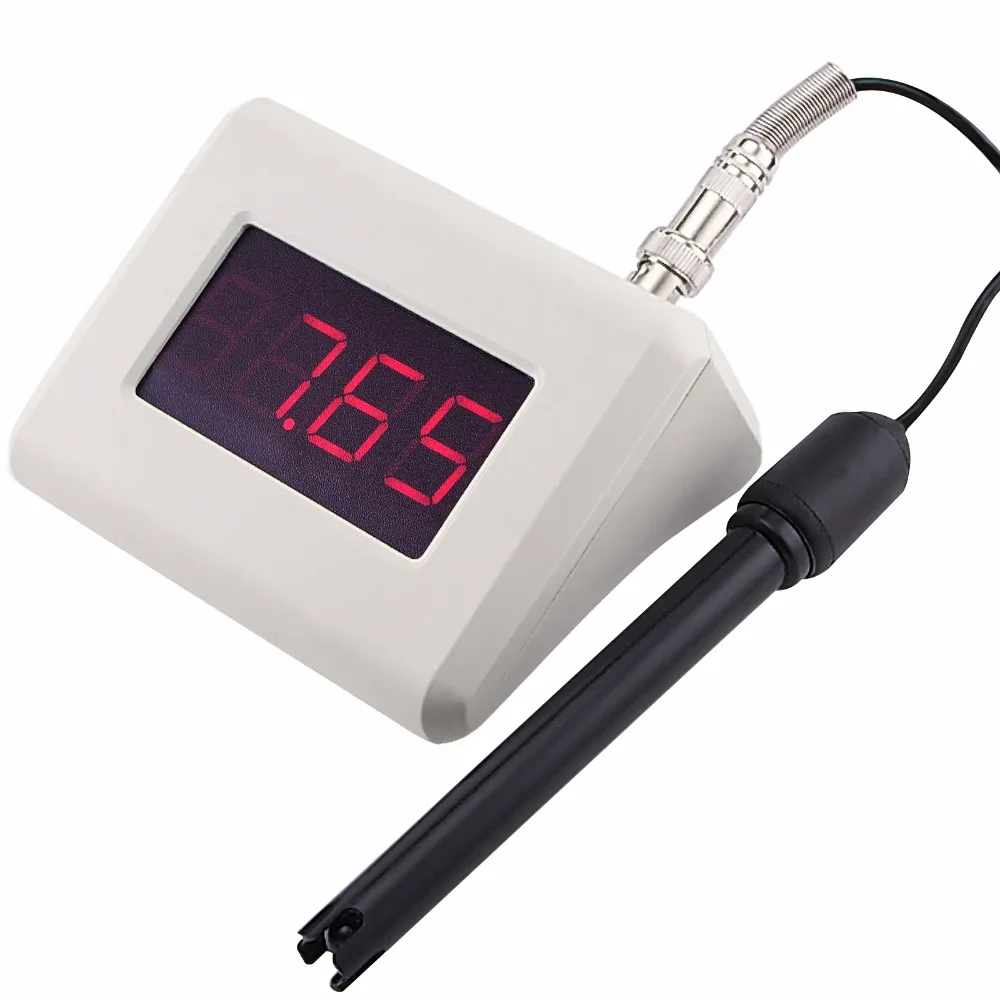 

Digital pH Monitor Tester with Rechargeable Meter Adapter 0.00~14.00 pH Range + Waterproof BNC Replaceable Electrode 110V/220V